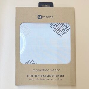 4moms mamaRoo sleep Cotton Bassinet Sheet White Crosshatch 2000913 NEW